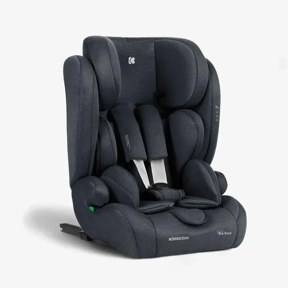 KikkaBoo® Dječja autosjedalica i-Cross i-SIZE (76-150 cm) Dark Grey