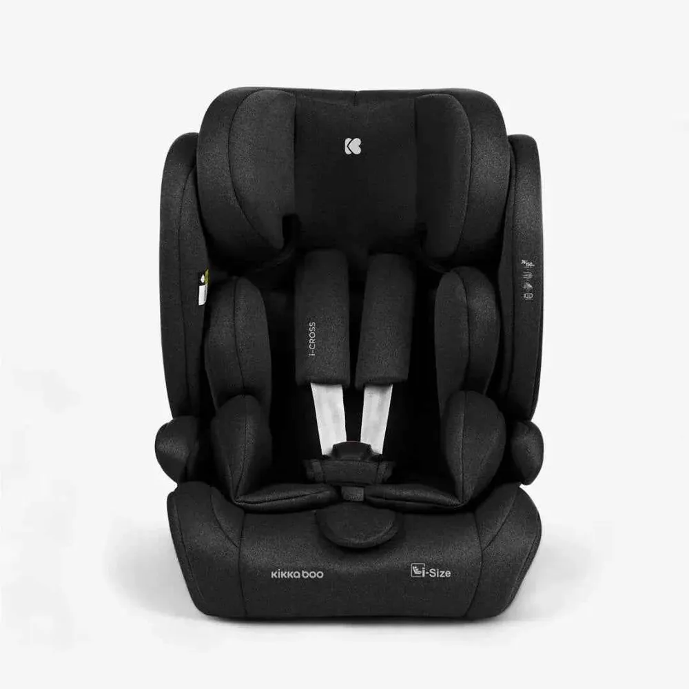 KikkaBoo® Dječja autosjedalica i-Cross i-SIZE (76-150 cm) Black
