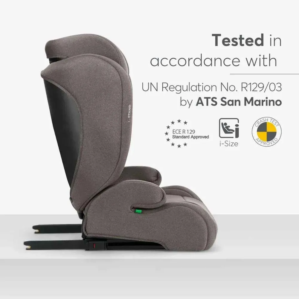 KikkaBoo® Dječja autosjedalica i-Stand i-SIZE (100-150 cm) Brown