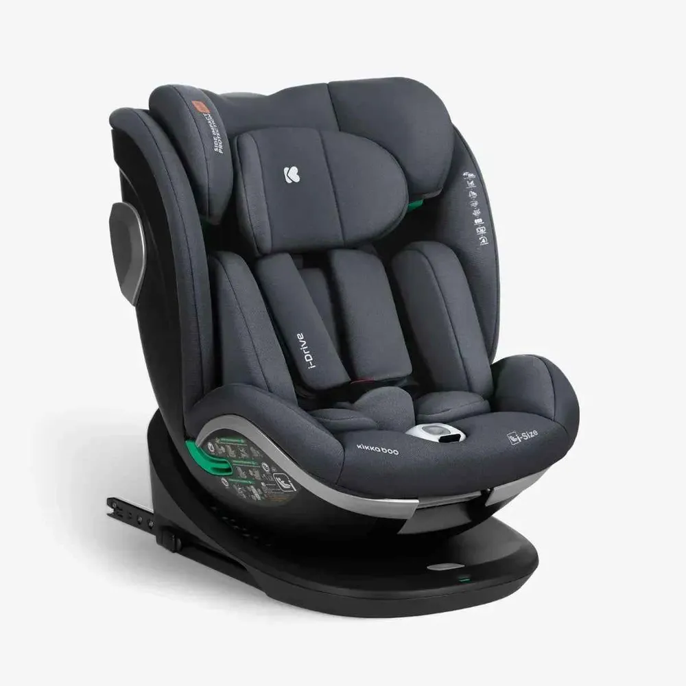 KikkaBoo® Dječja autosjedlica 360° i-Drive i-SIZE (40-150 cm) Dark Grey