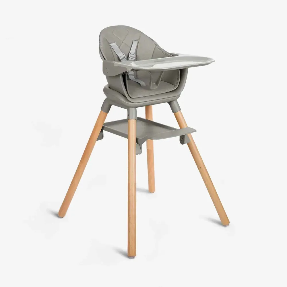 KikkaBoo® Dječja hranilica 3u1 Woody Grey