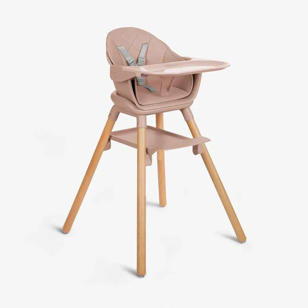 KikkaBoo® Dječja hranilica 3u1 Woody Pink