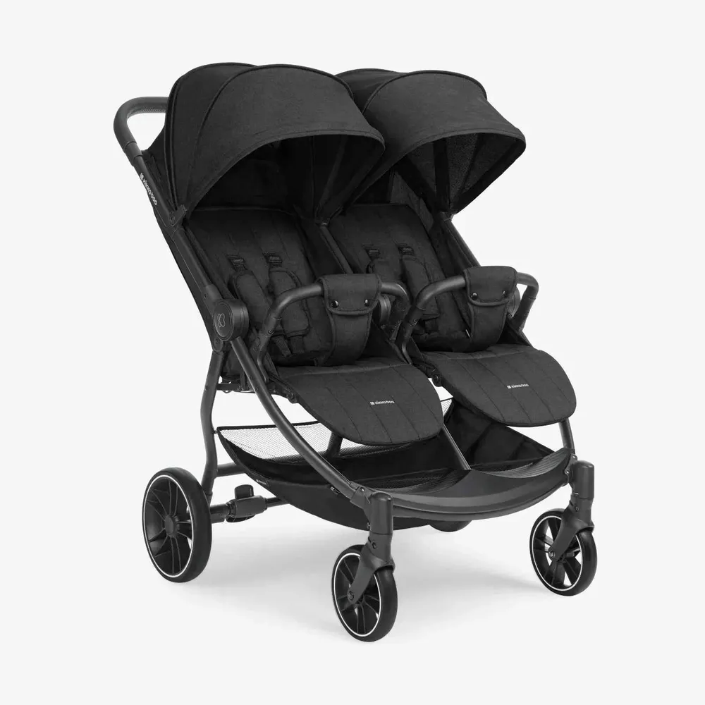 KikkaBoo® Dječja kolica za blizance Happy 2 Black