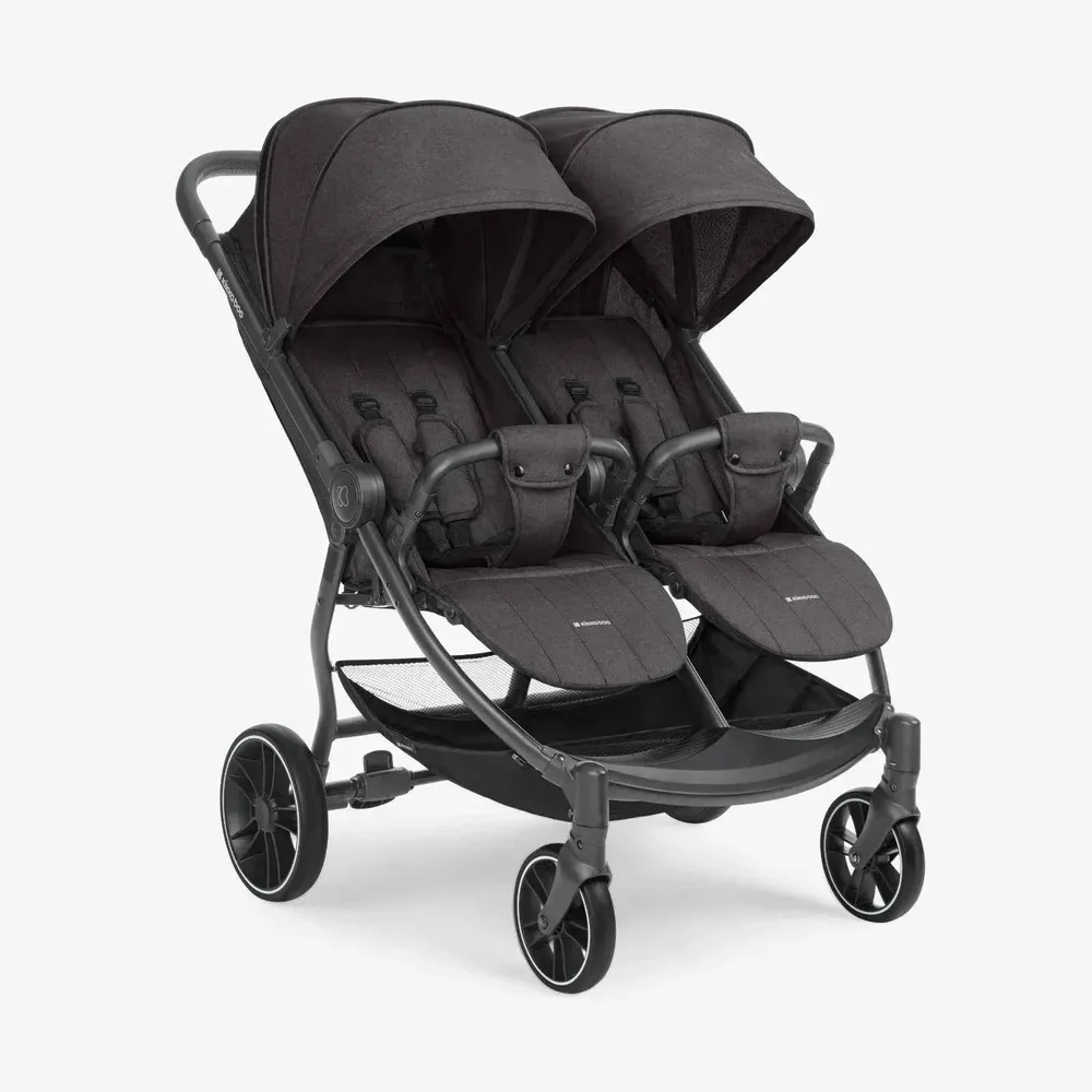 KikkaBoo® Dječja kolica za blizance Happy 2 Dark Grey