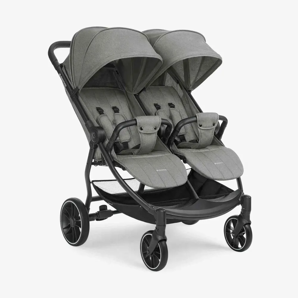 KikkaBoo® Dječja kolica za blizance Happy 2 Light Grey