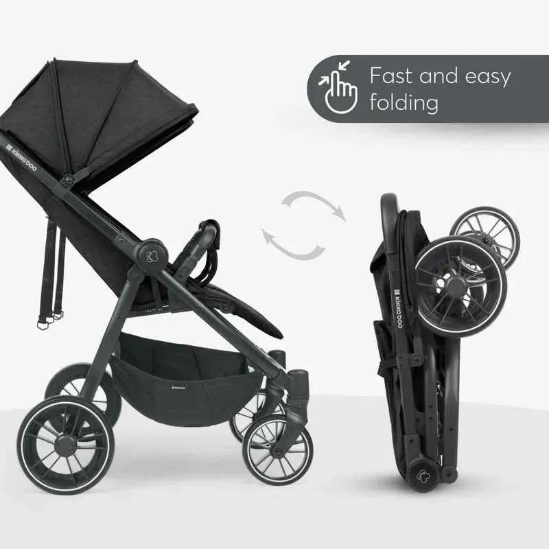 KikkaBoo® Dječja kolica za blizance Happy 2 Light Grey