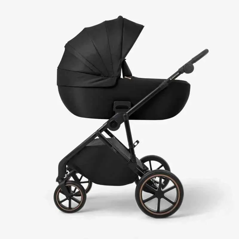KikkaBoo® Dječja kolica s košarom 2u1 Thea Black