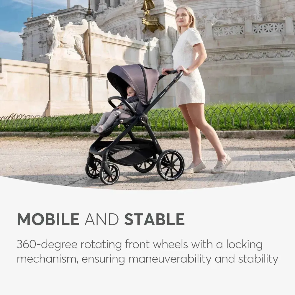KikkaBoo® Dječja kolica s košarom 3u1 Modena Beige
