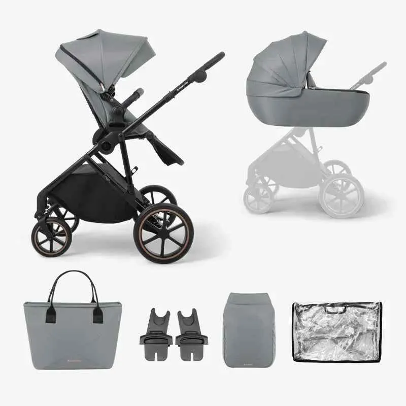 KikkaBoo® Dječji kolica s košarom 2u1 Thea Grey