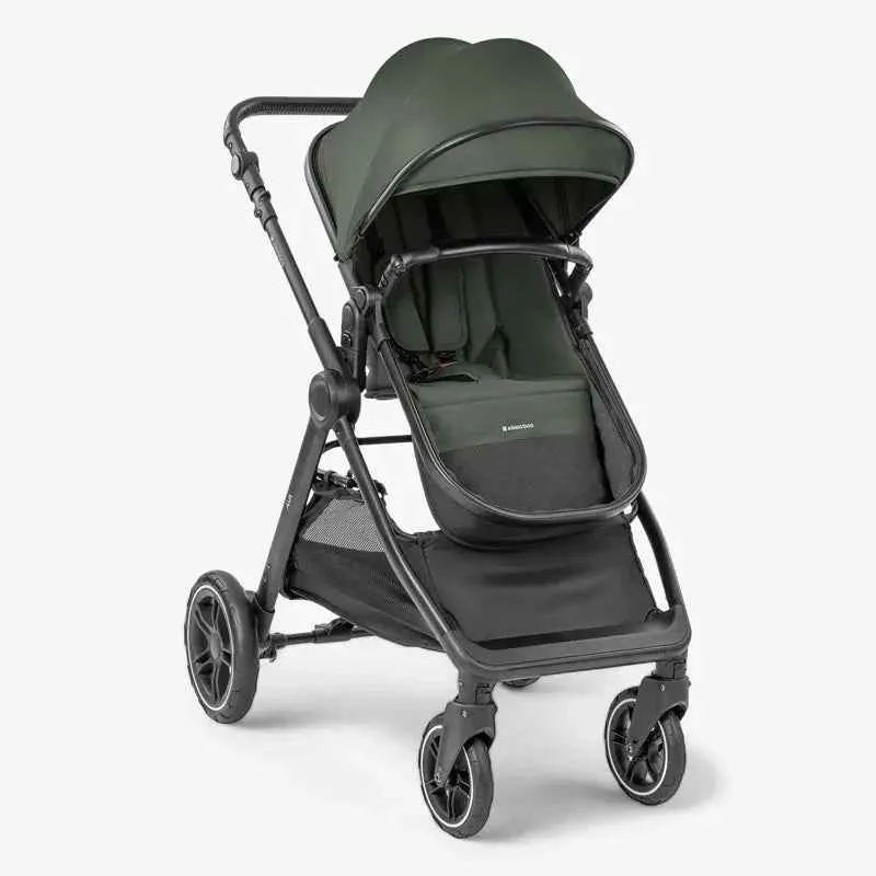 KikkaBoo® Dječji kolica s košarom 3u1 Ava Army Green