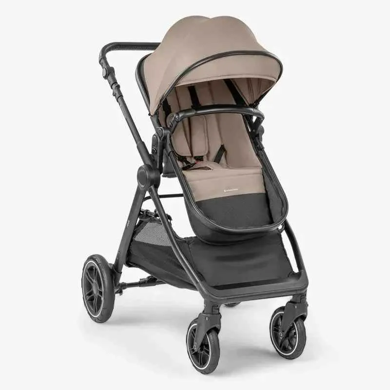 KikkaBoo® Dječji kolica s košarom 3u1 Ava Army Beige