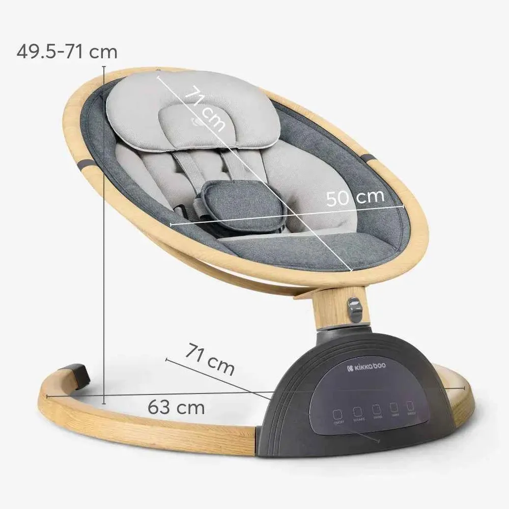 KikkaBoo® Električni ljuljački Ashlee Dark Grey