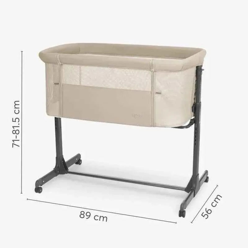 KikkaBoo® Krevetić za uz krevet Noah Light Grey 2025