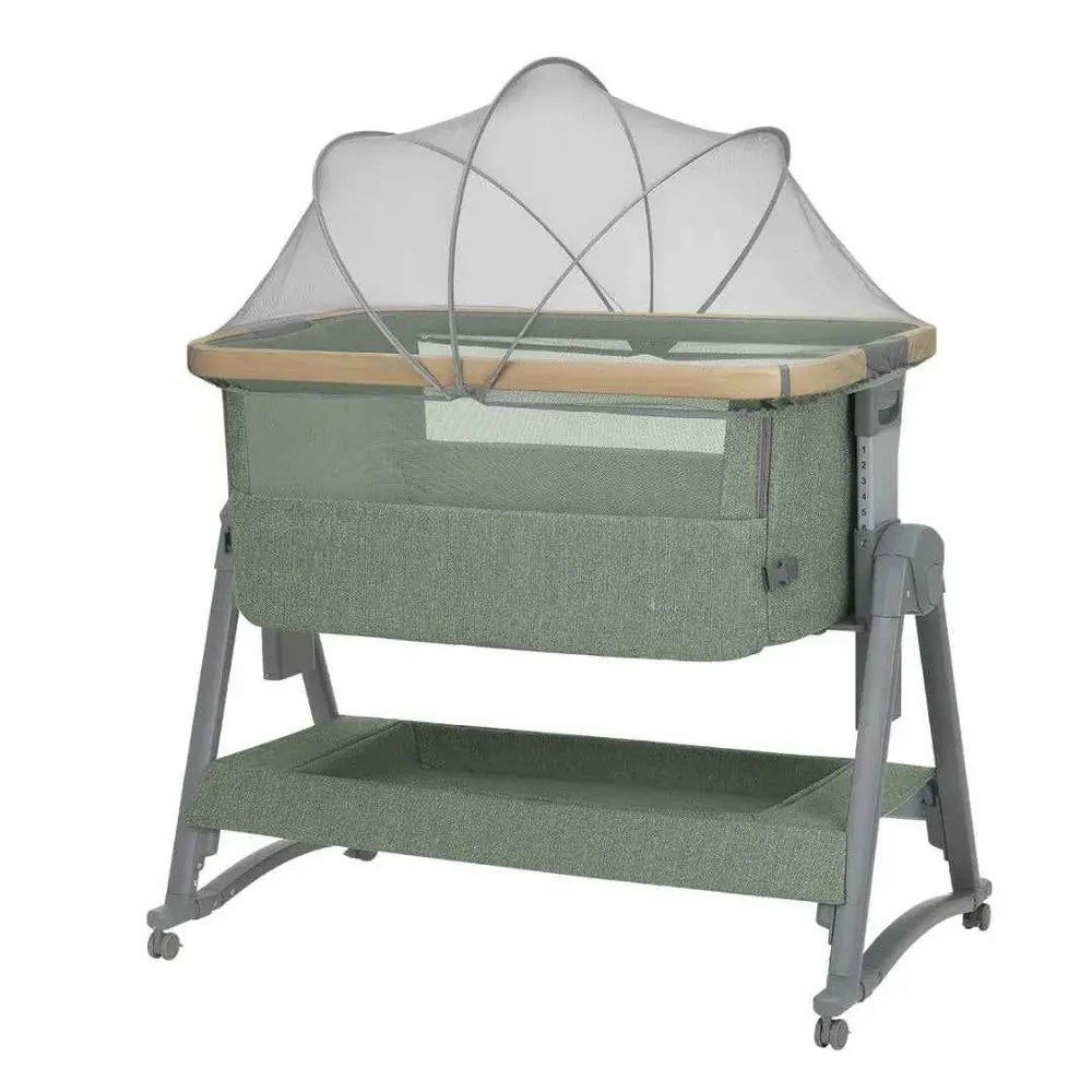 KikkaBoo® Krevetić uz roditeljski krevet Nanna 2 Army Green