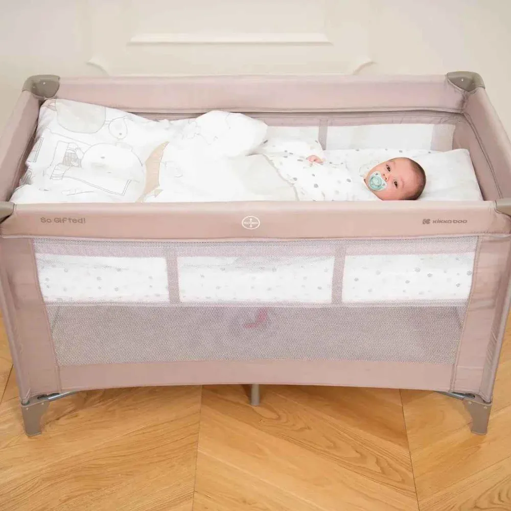 KikkaBoo® Prijenosan krevetić 1 level 125x65 So Gifted Beige