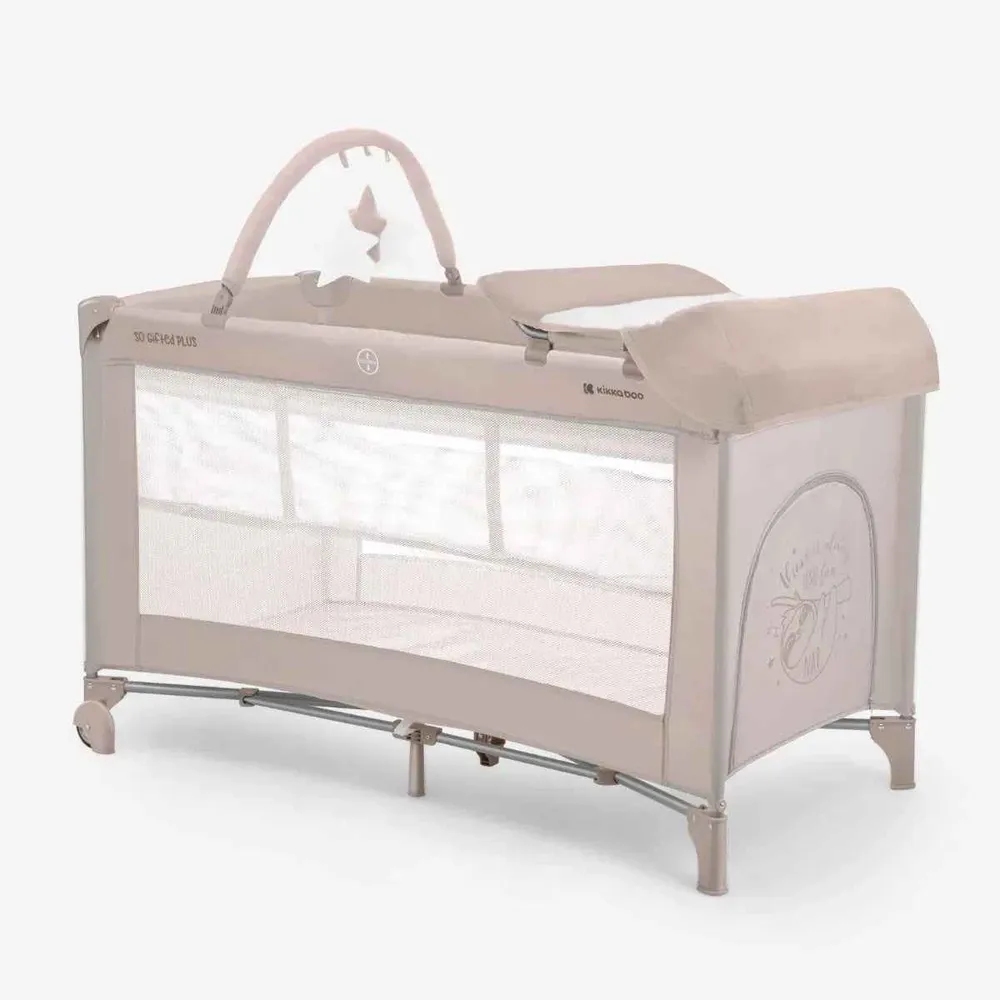 KikkaBoo® Prijenosan krevetić 2 levels 125x65 So Gifted PLUS Beige