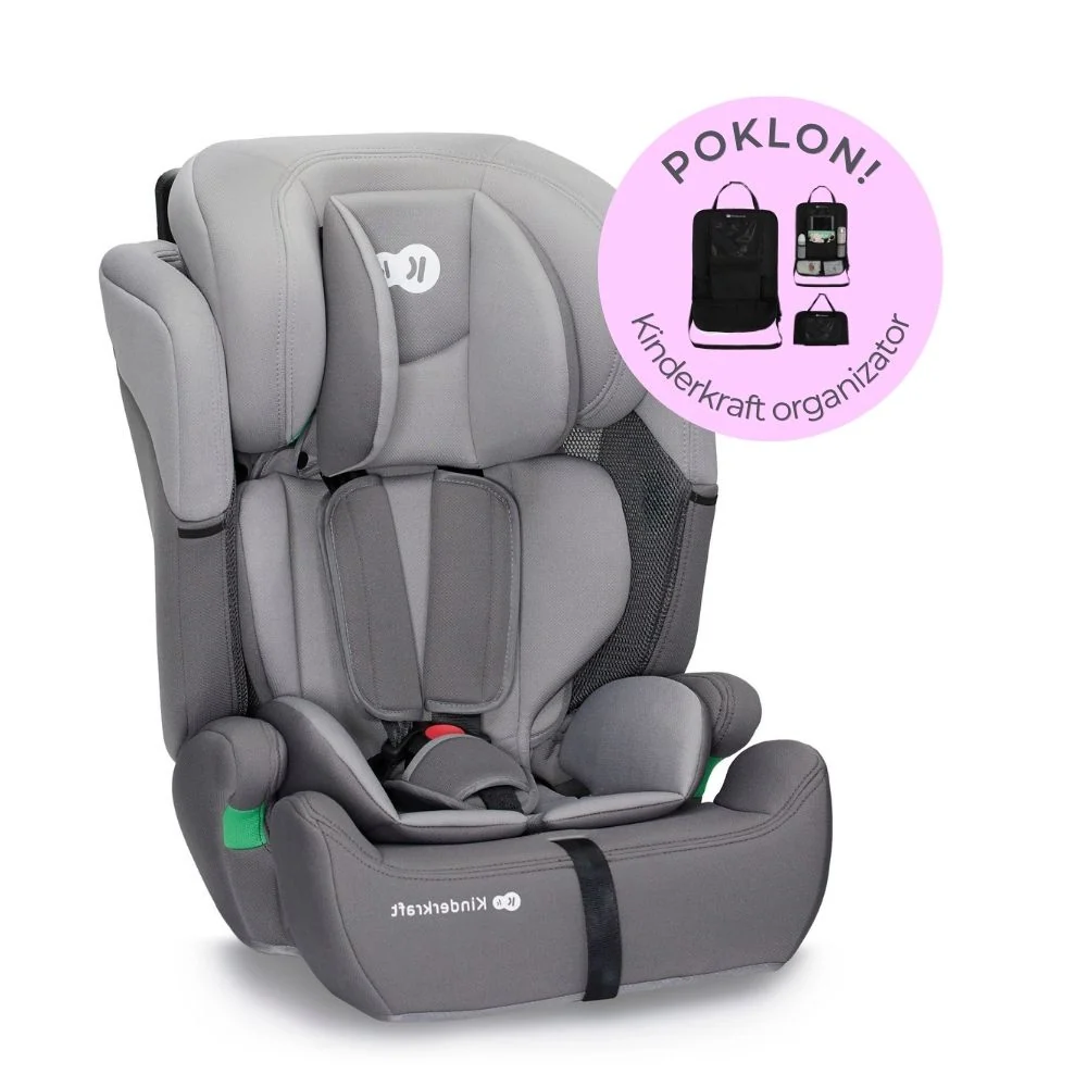 Kinderkraft autosjedalica Comfort Up i-Size 9-36 kg (76-150 cm), Grey