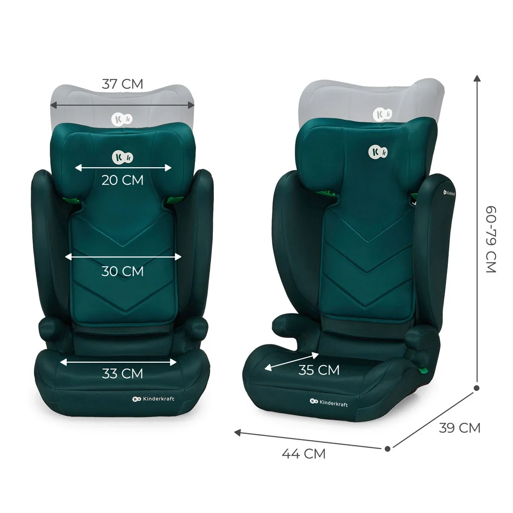 Kinderkraft autosjedalica I-Spark i-Size 15-36 kg (100-150 cm), Green