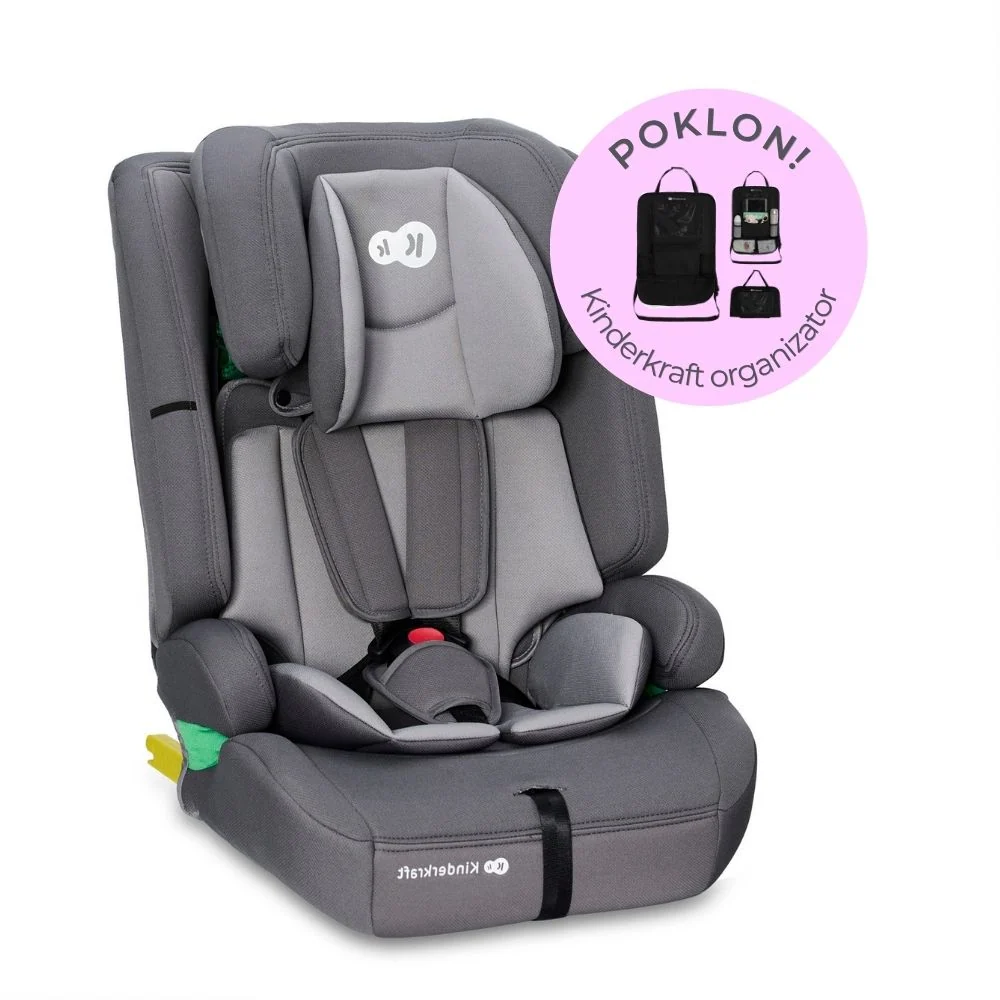 Kinderkraft autosjedalica Safety Fix 2 9-36 kg (76-150 cm), Grey