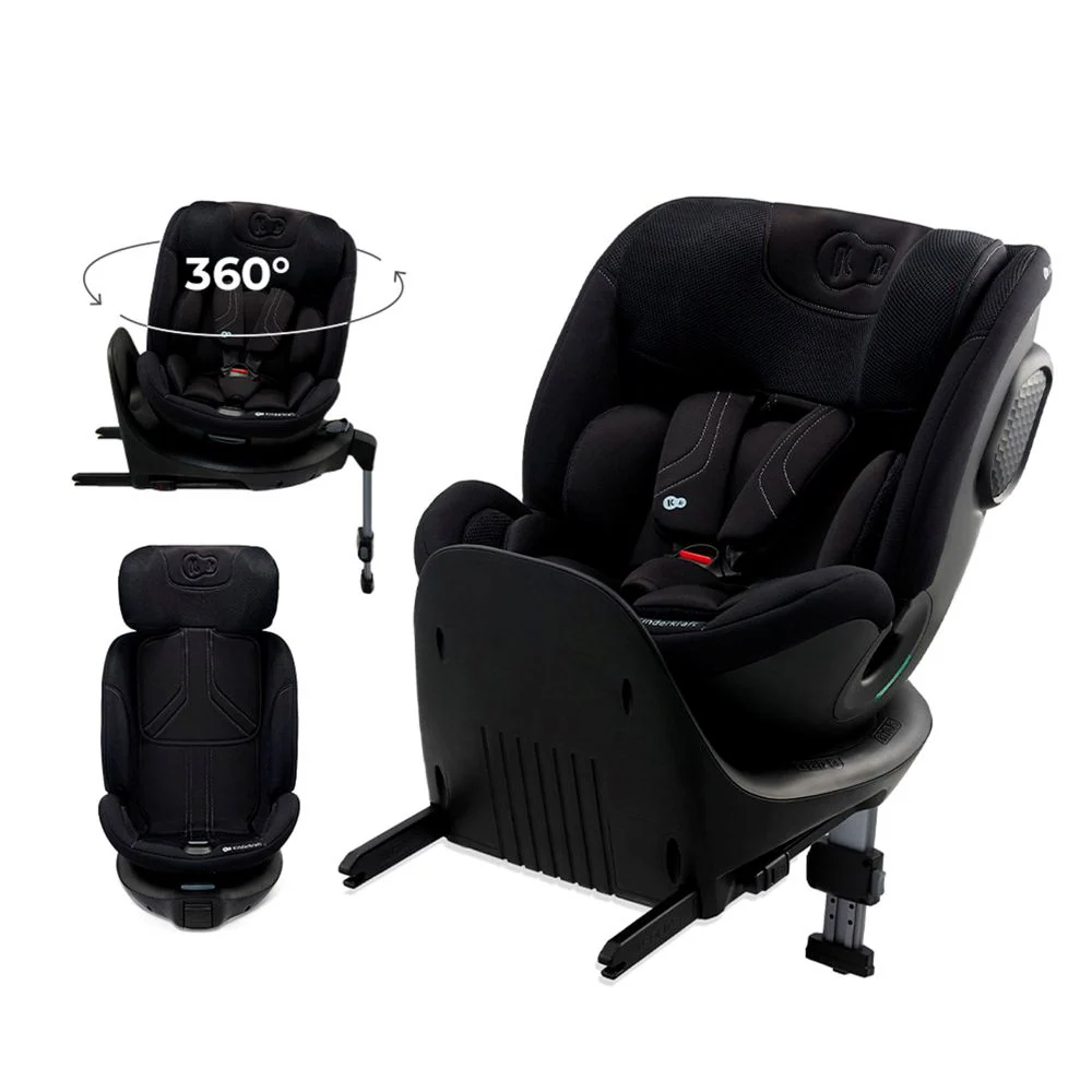 Kinderkraft autosjedalica XRIDER 2 i-Size 0-36 kg (40-150 cm) 360, crna
