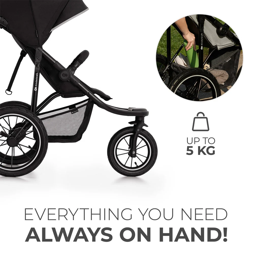 Kinderkraft sportska kolica s tri kotač HELSI 2, Black