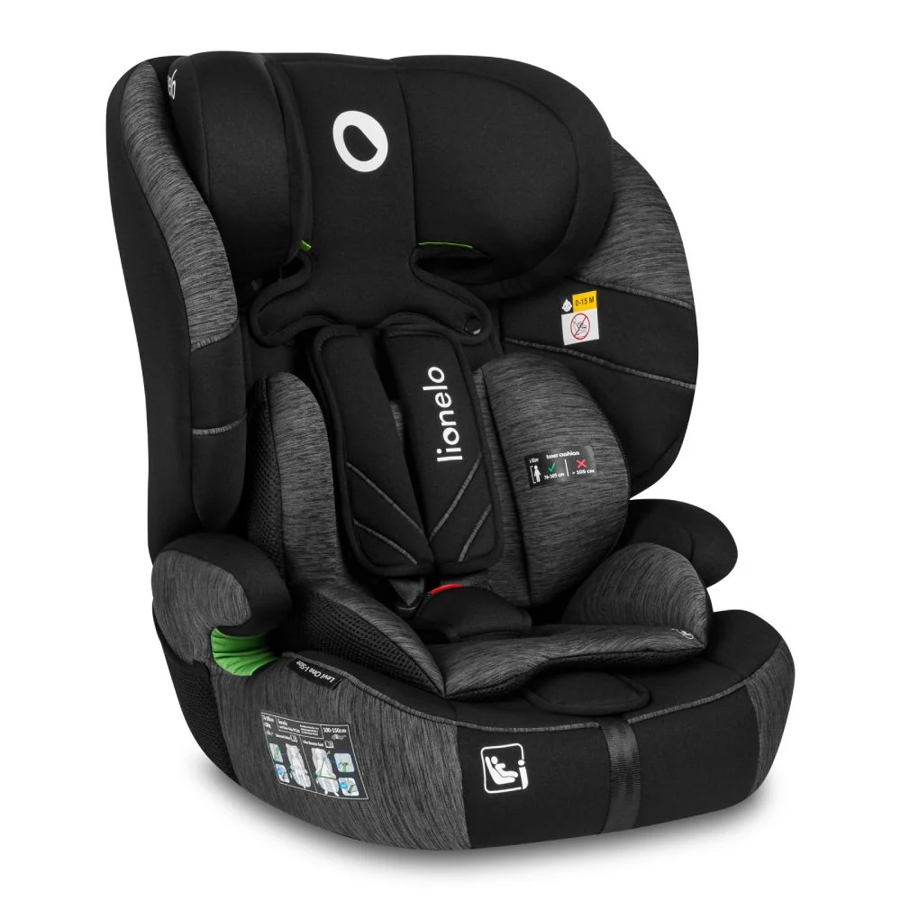 Lionelo autosjedalica Levi One i-Size 9-36 kg (76-150 cm), Black Grey