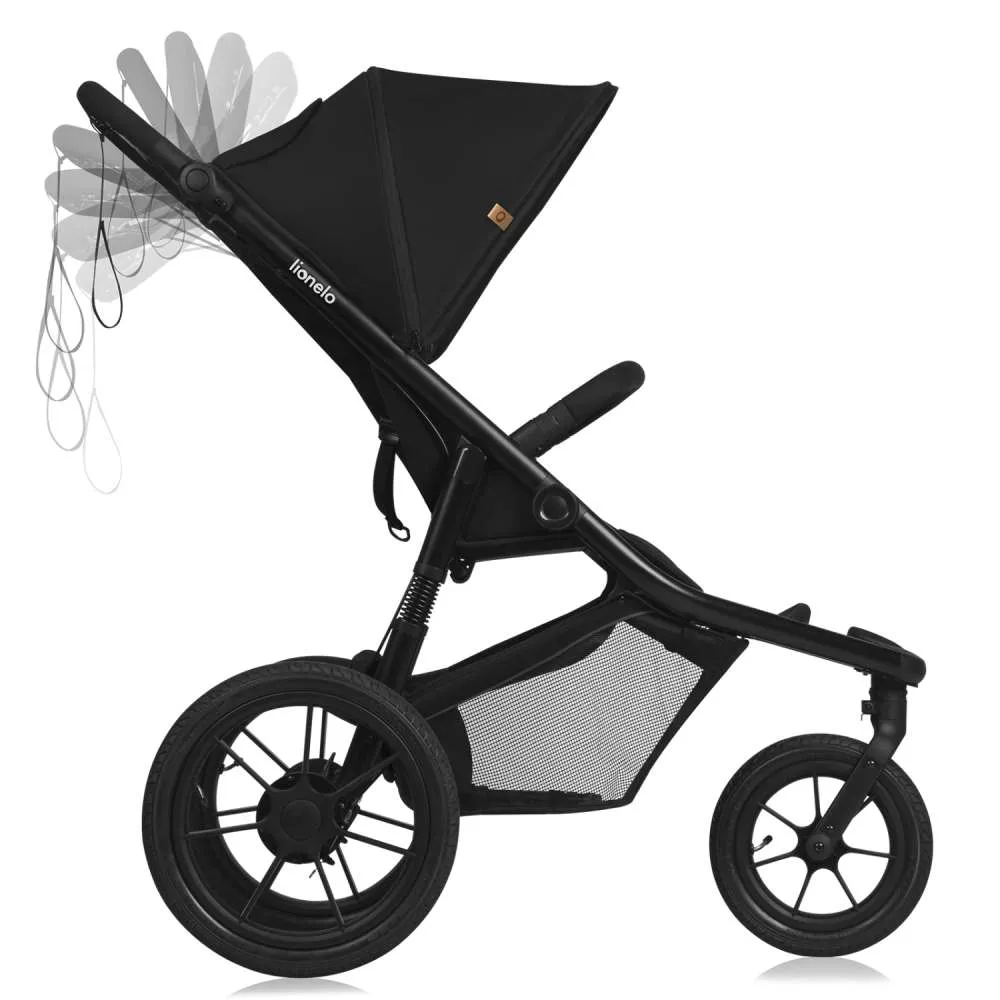 Lionelo Azura sportska kolica s tri kotač, Black Onyx
