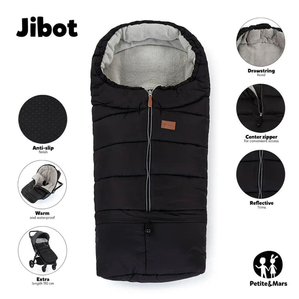 PETITE&MARS Footmuff Jibot 3 u 1 zimska vreć za kolica, Charcoal Grey