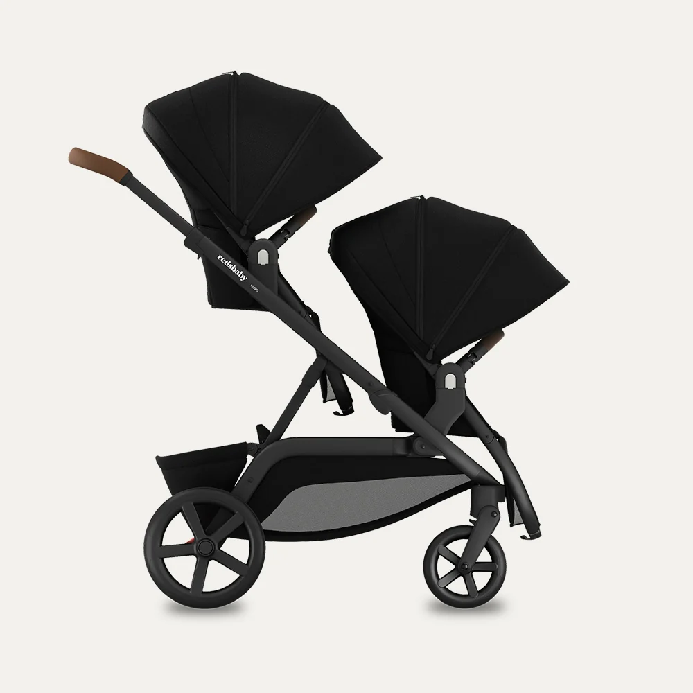 REDSBABY NUVO Twin dječja kolica 2u1 Black, Black B