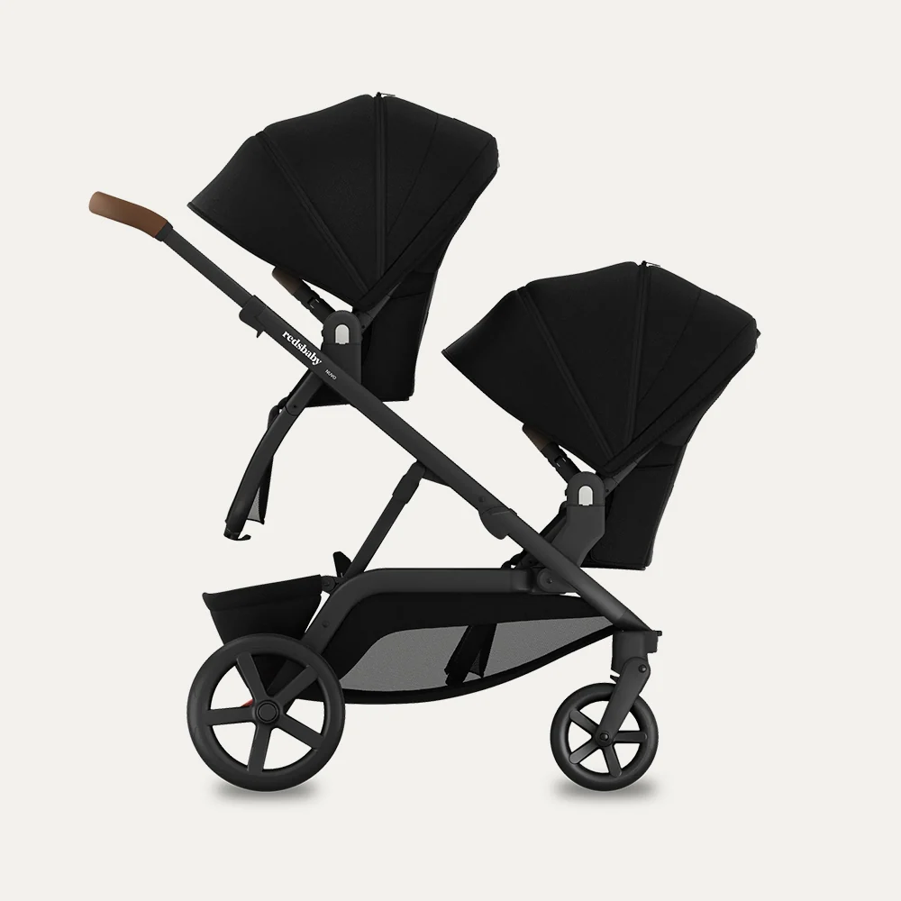 REDSBABY NUVO Twin dječja kolica 2u1 Black, Black B