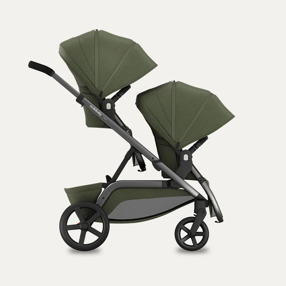 REDSBABY NUVO Twin dječja kolica 2u1 Gun Metal, Ivy B