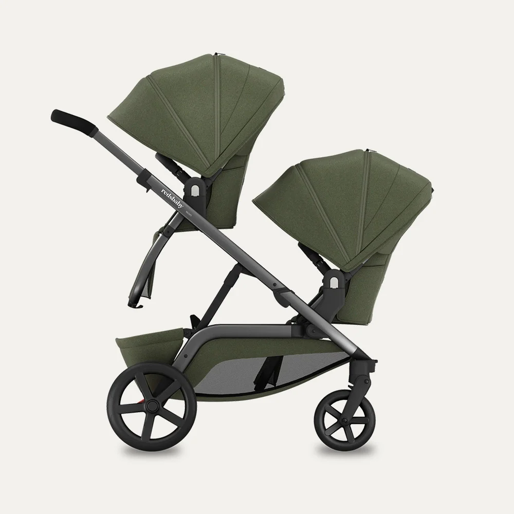 REDSBABY NUVO Twin dječja kolica 2u1 Gun Metal, Ivy B