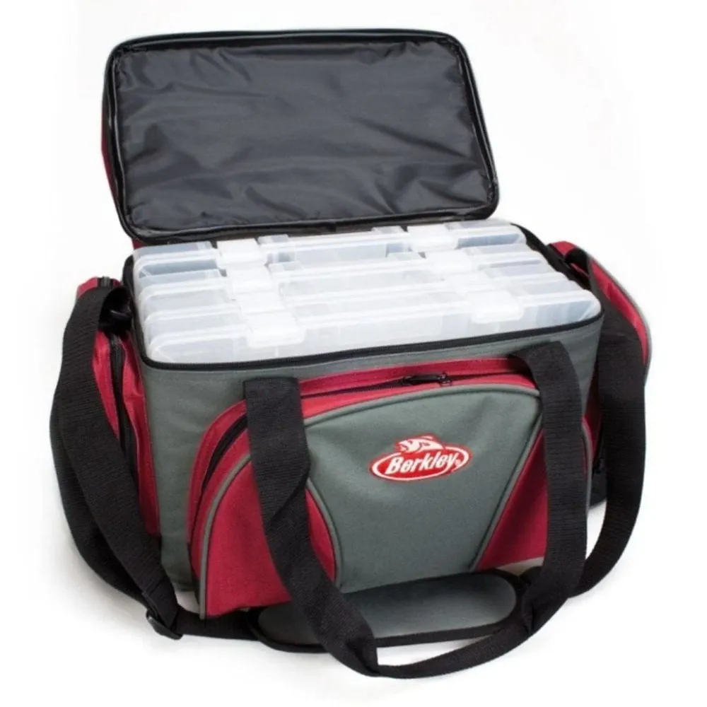 Berkley System Bag Grey/Red + 4 Boxes