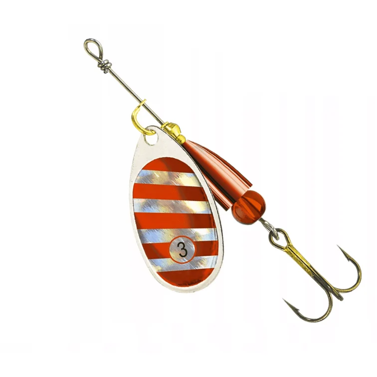 Cormoran Bullet Spinner Silver Red Stripes #3 7 g