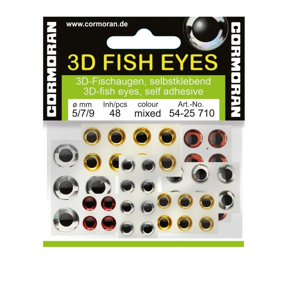 Cormoran 3D Fish Eyes Sorted 5/7/9 mm