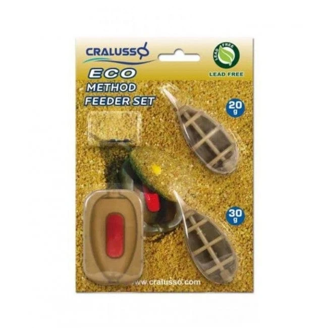 Cralusso Eco Method Feeder Set 20g & 30g Mould and 2x Swivels