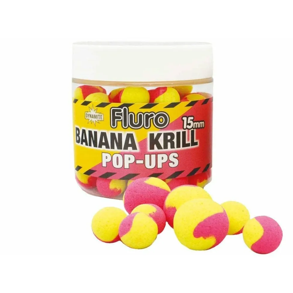 Dynamite Bait Krill & Banana Fluro Two Tone Pop-Up 15mm