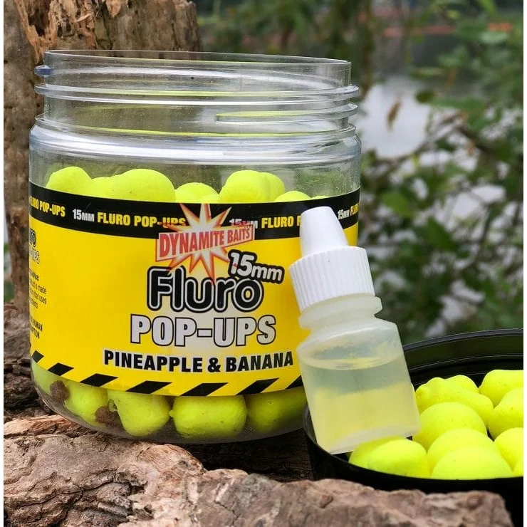 Dynamite Baits Pineapple & Banana Fluro Pop-Up 15mm + Booster