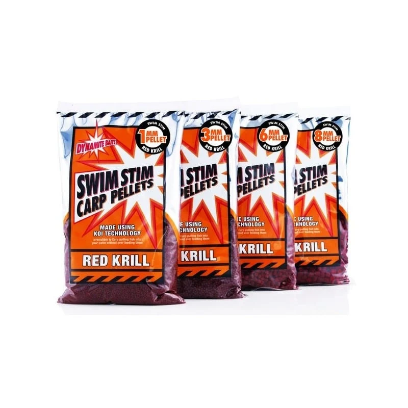 Dynamite Baits Swim Stim Red Krill Pellets 1mm 900g