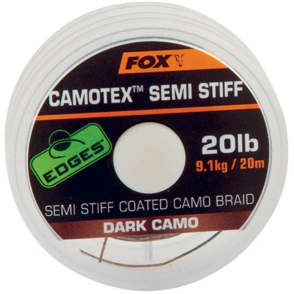 Fox Camotex Dark Semi Stiff 20lb 20m