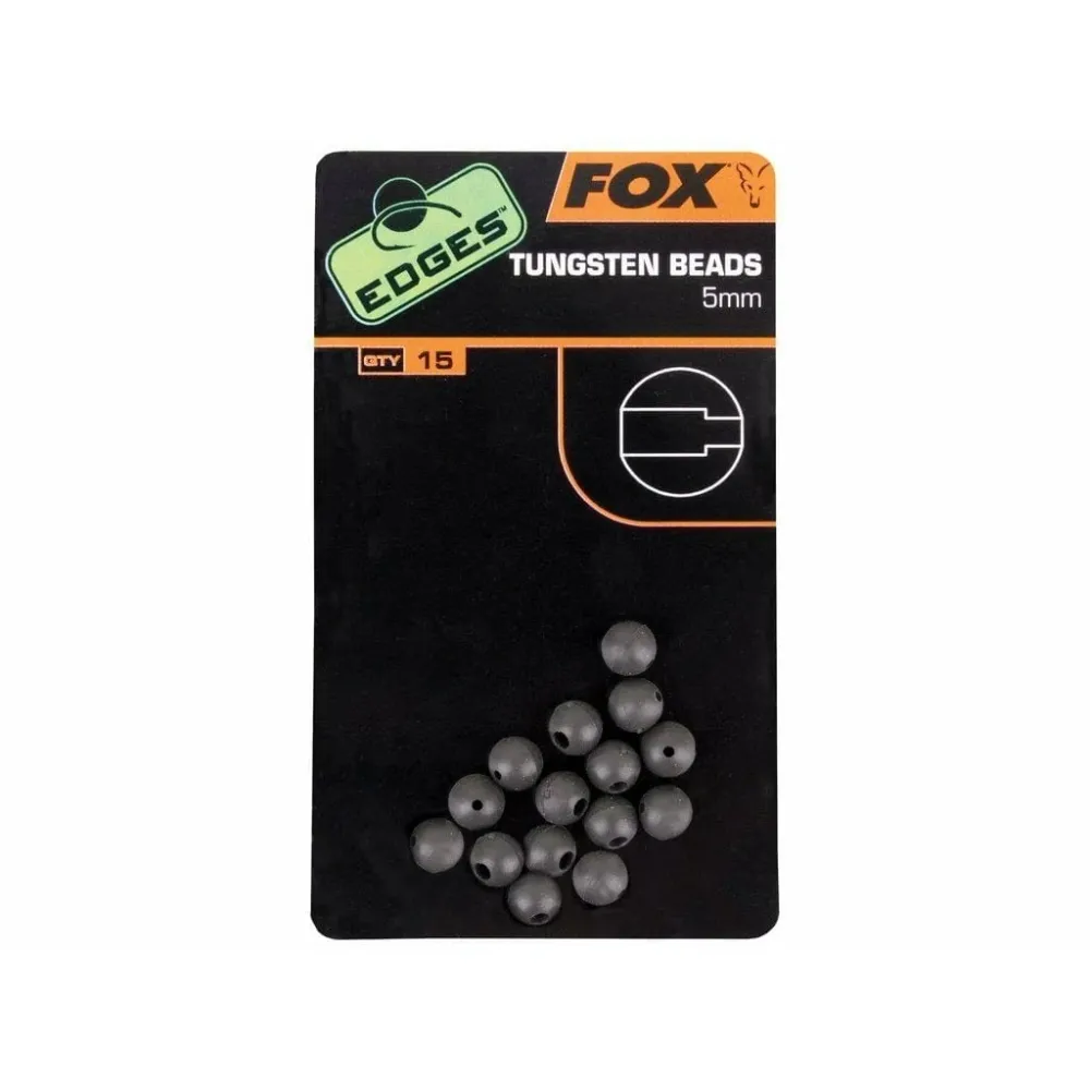 Fox Edges 5mm Tungsten Beads x15