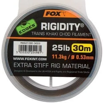 Fox Edges Rigidity Chod Filament Trans Khaki 30lb/0.57mm