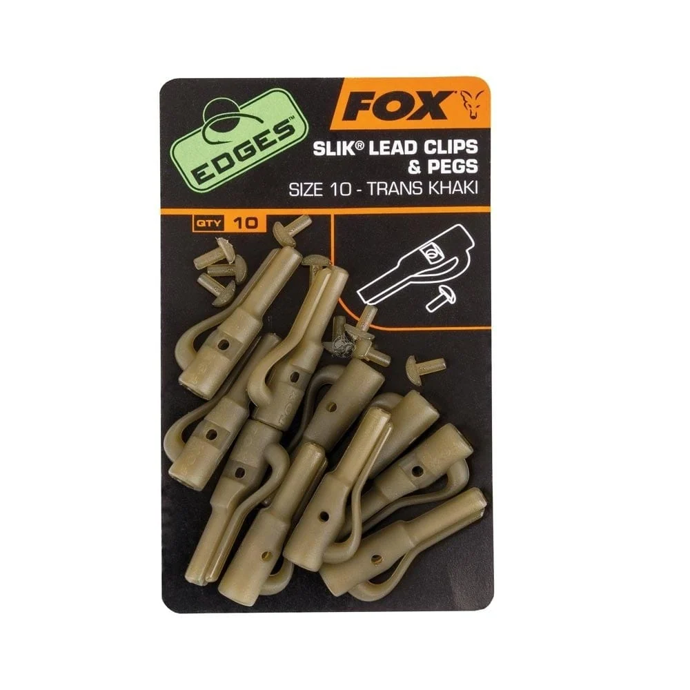 FOX Edges Slik Lead Clip Tail Size 10 Khaki