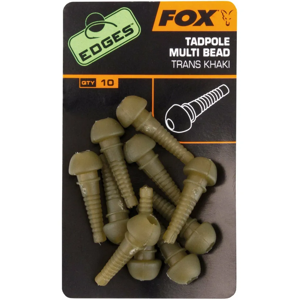 Fox Edges Tadpole Multi Bead x 10 khaki