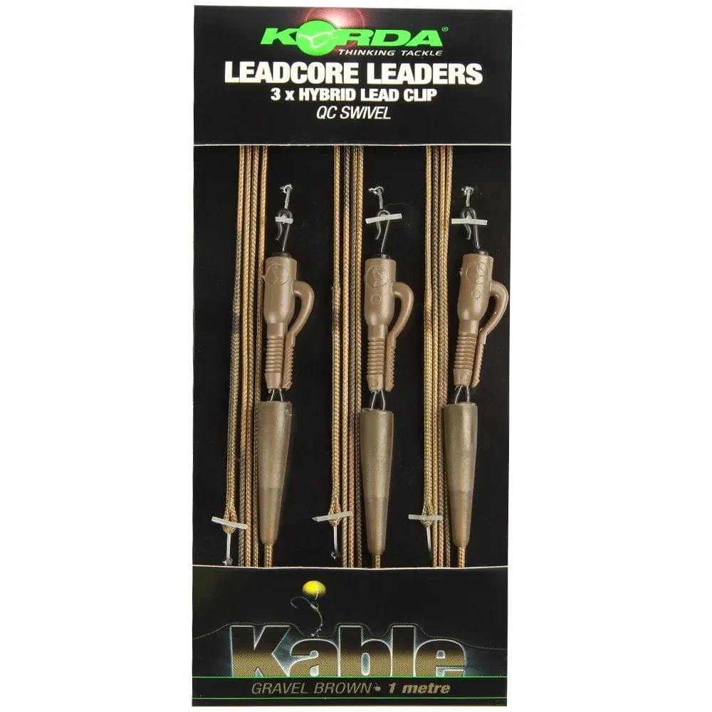 Korda Leadcore Leader Hybrid Lead Clip QC Swivel