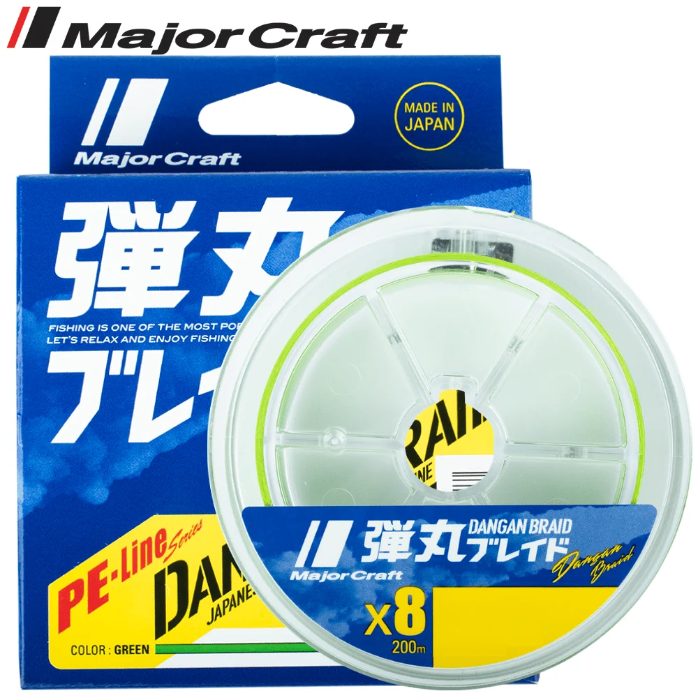 Major Craft Dangan Braid X8 150m Light Green - PE 0.8 (16lb/0.10mm)