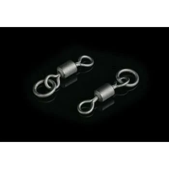 Mikado Rolling Swivel #8 Ring - Black Matt - 10 pcs