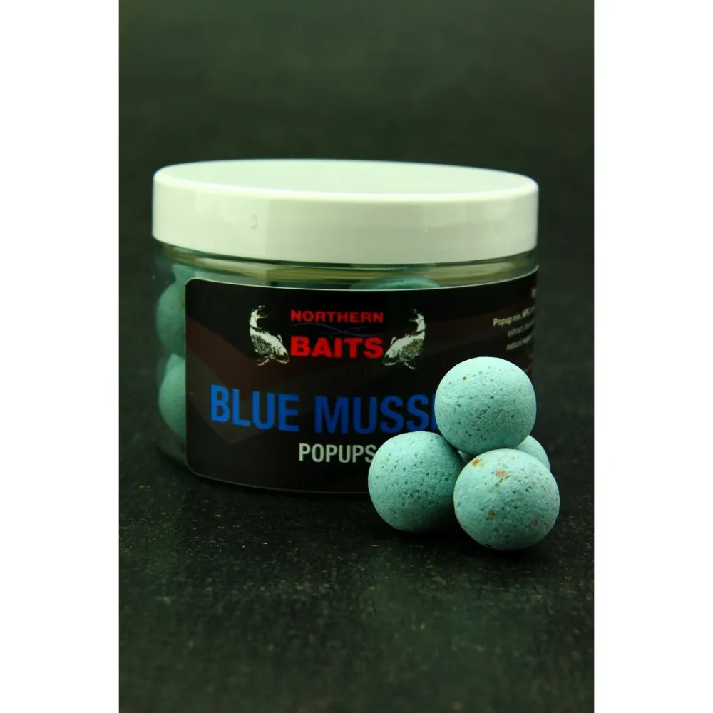 Northern Baits Blue Mussel Perfect Popups Blue 15mm