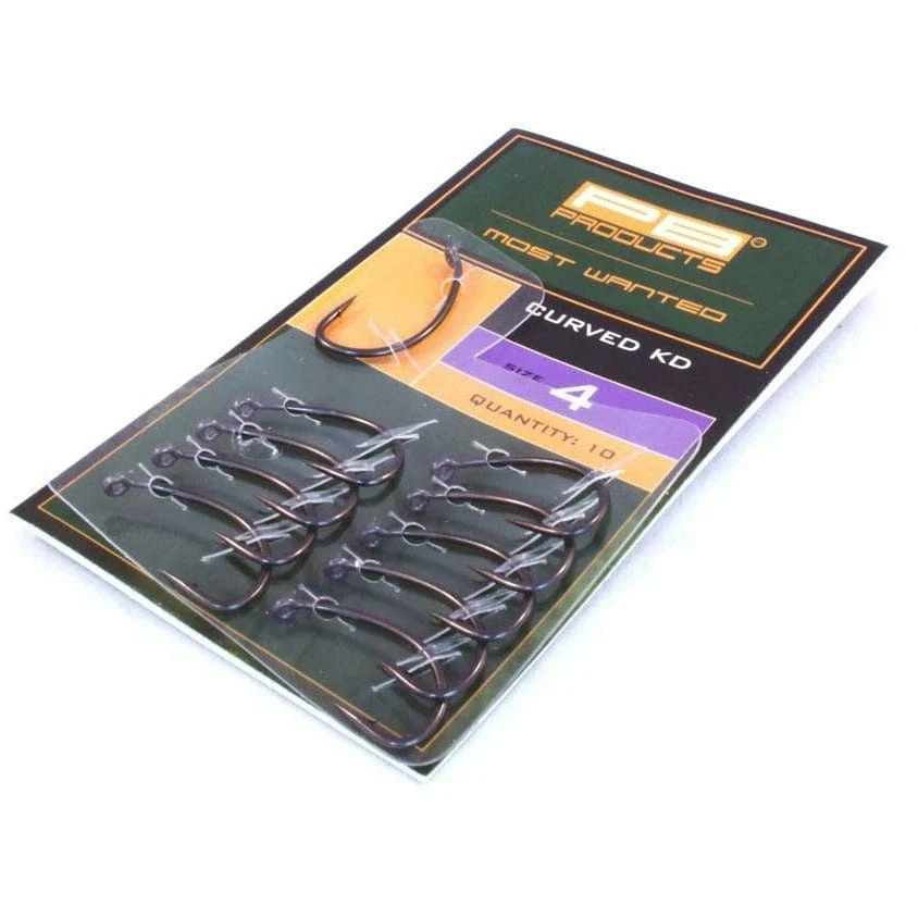 PB Products Curved KD-hook DBF size 8 10pcs - 24072