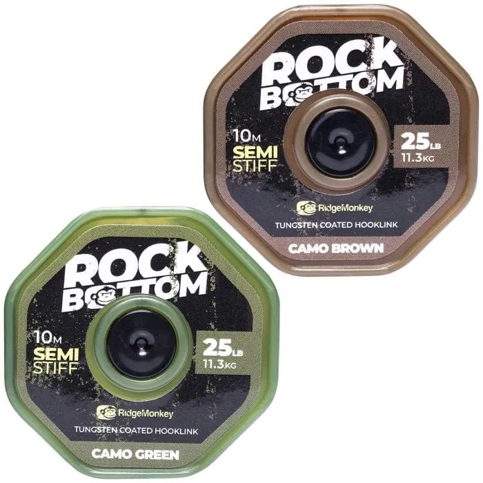 Ridge Monkey Rock Bottom Tungsten Coated Semi Stiff Camo Brown 25lb